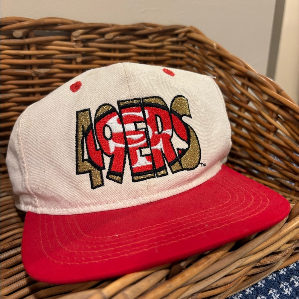 Vintage 49ers Hat 90s Drawstring Cap San Francisco NFL H11 NWT